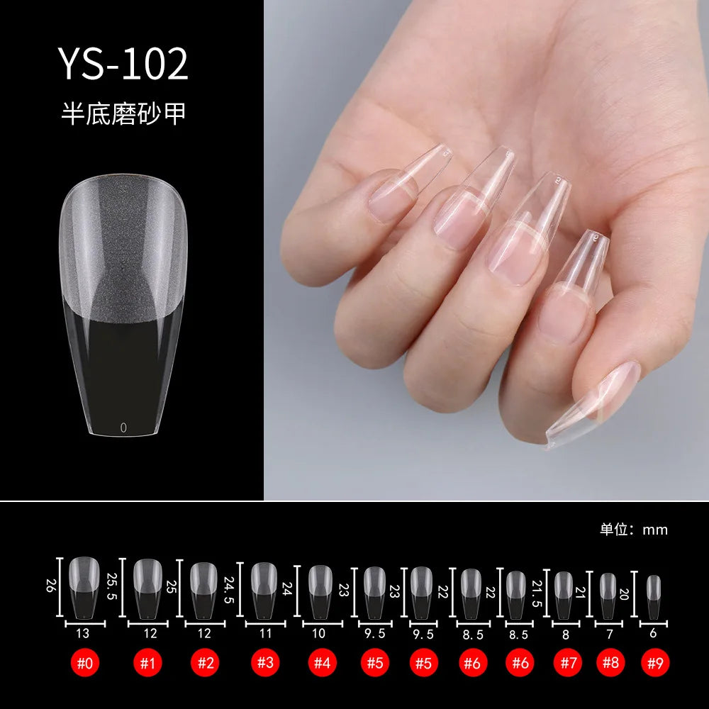 100/500pcs Half French Acrylic Nail Tips UV Gel DIY Manicure