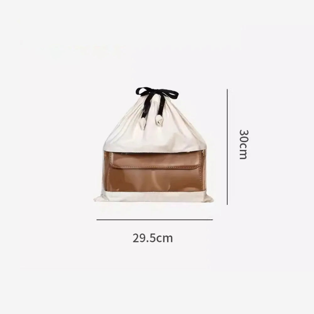 Transparent Dustproof Storage Bag | Velvet Dual Drawstring Organizer