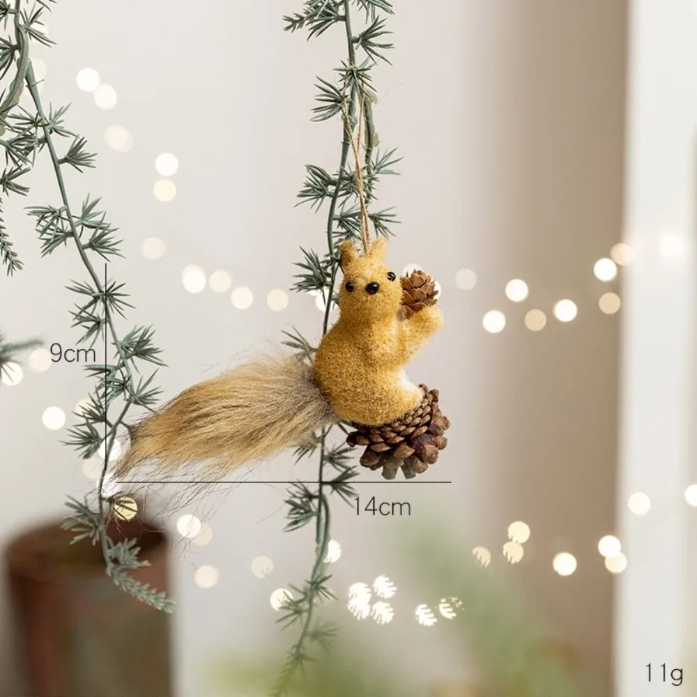Foam Christmas Squirrel Ornament – Xmas Tree Pendant Decor