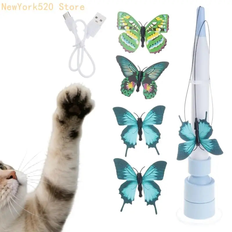 Electric Cat Teaser Wand Toy with Suction Cup – Auto Motion
