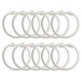 12-Pack Plastic Shower Curtain O-Rings – Smooth Gliding Hooks