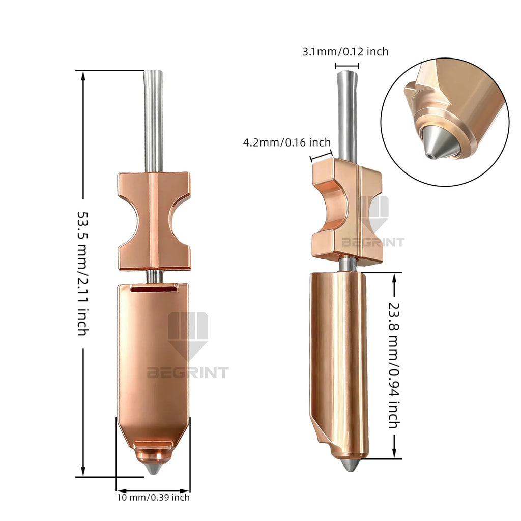 BEGRINT FlashForge AD5X Hardened Nozzle 550°C High Flow HTR