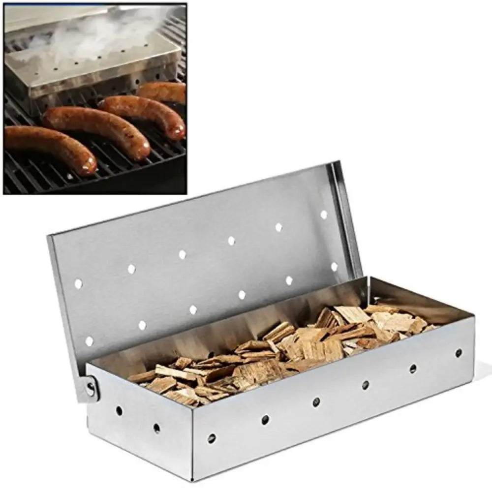 VIBE Stainless Steel Smoker Box for Gas & Charcoal Grills