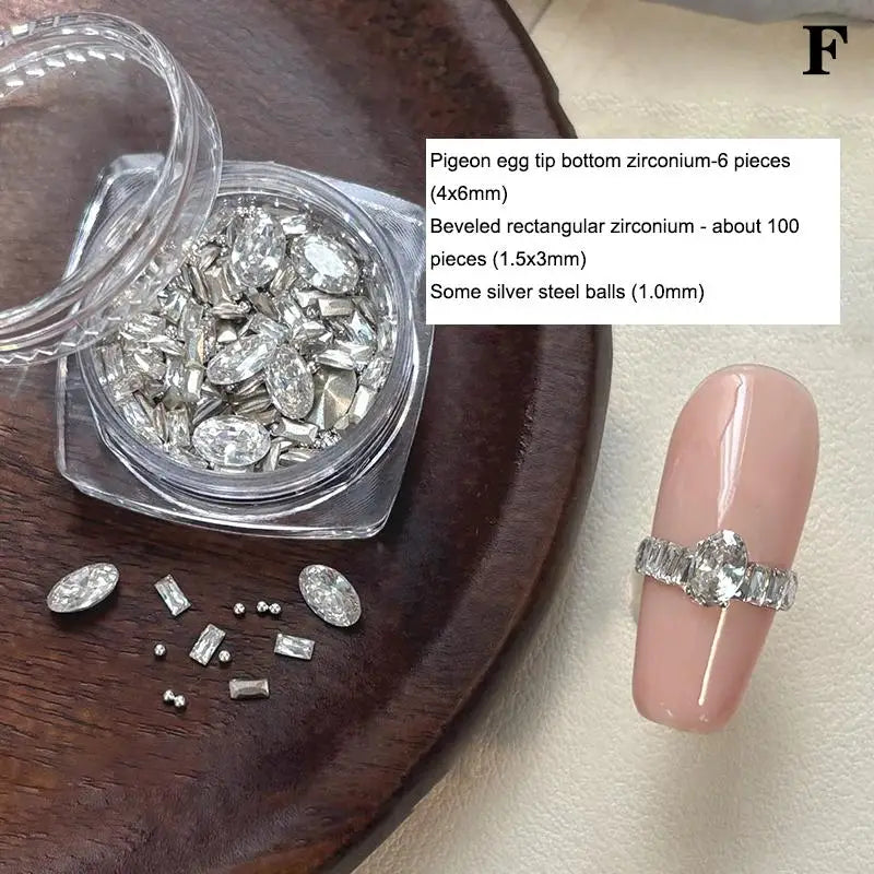 3D Nail Art Rhinestones – Heart & Butterfly Flatback Crystals