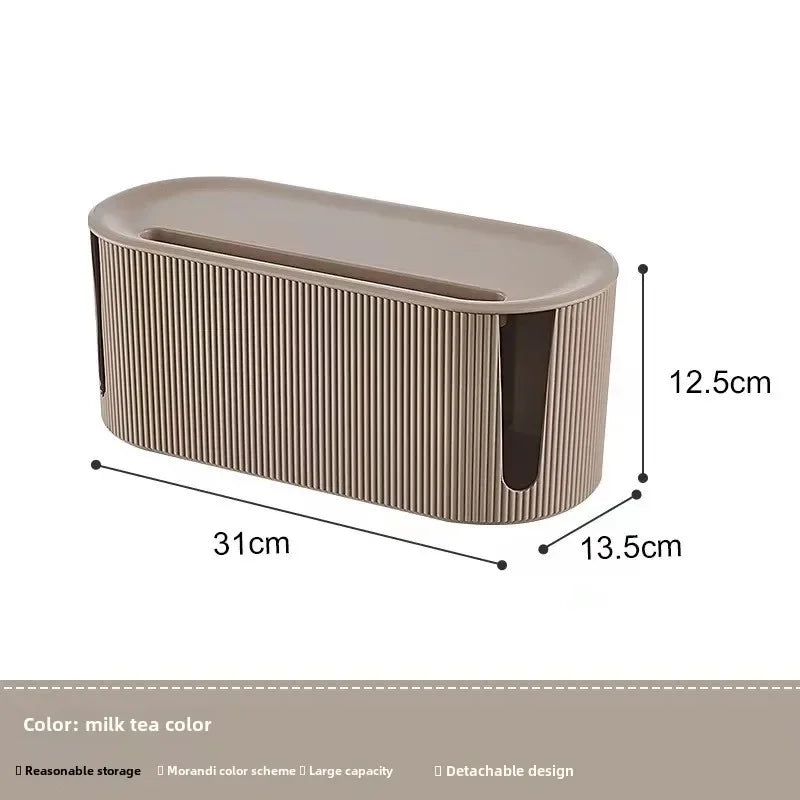 Nordic Cable & Power Strip Storage Box Organizer