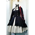 Medieval Gothic Lolita Dress – Vintage Lace-Up Ruffle Costume