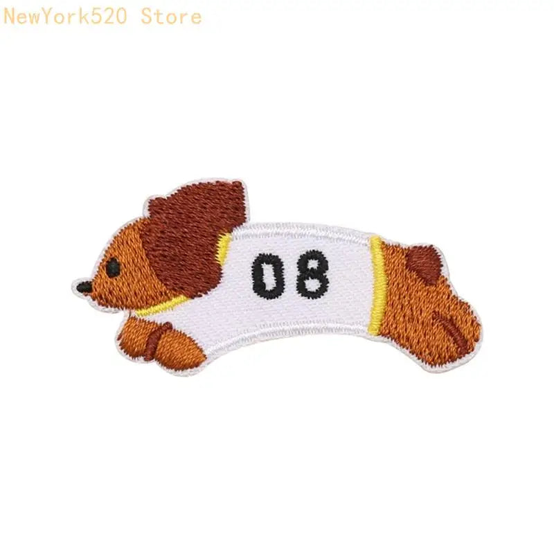 Dog Embroidered Iron-On Patches for Jackets, Bags & Clothes