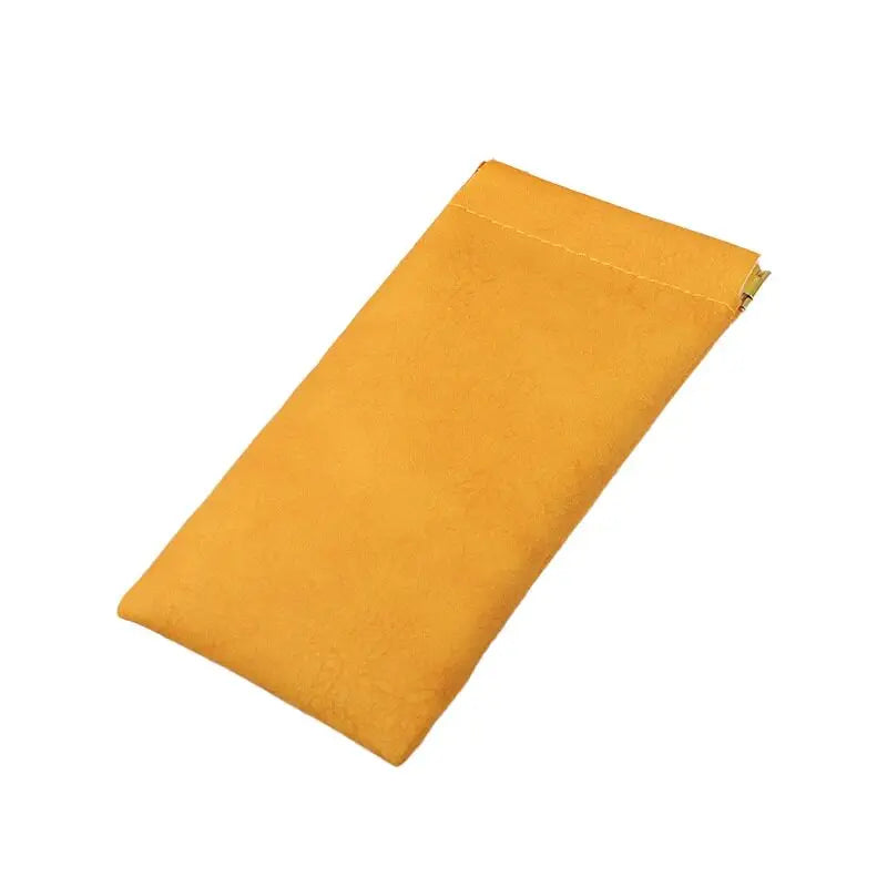 PU Leather Auto-Snap Glasses Pouch – Waterproof Eyewear Case
