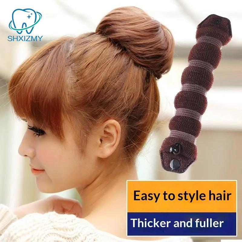 Magic Hair Bun Maker Donut Sponge Tool – Black & Brown