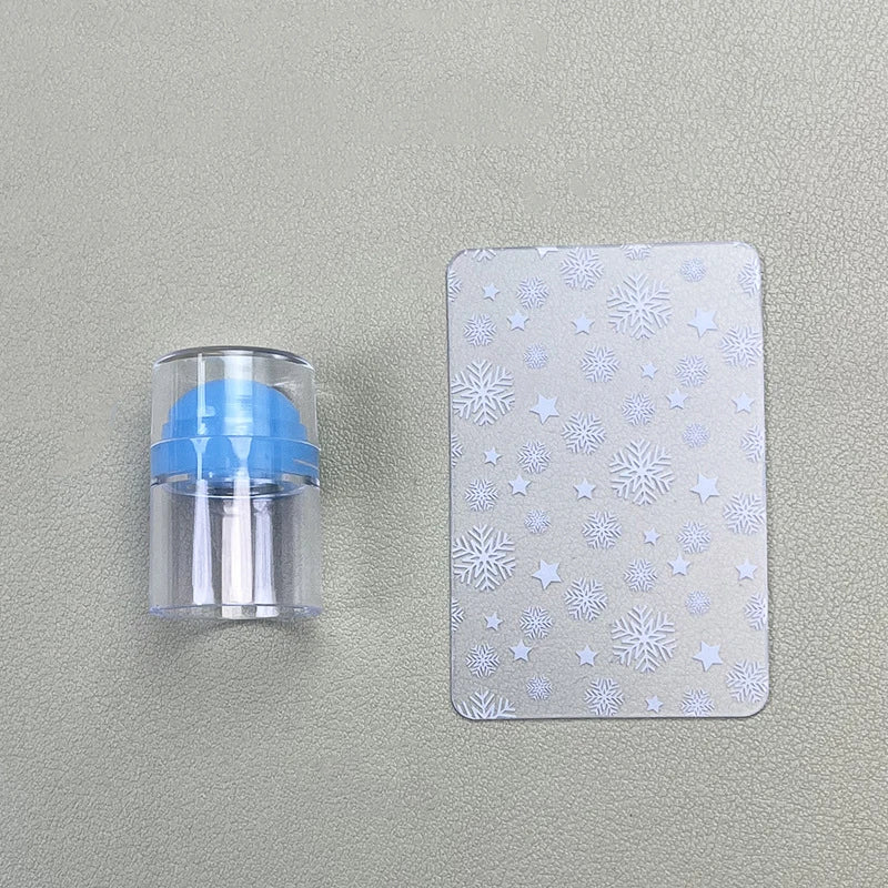 Silicone Nail Art Stamper & Scraper – French Tip Jelly Stamp