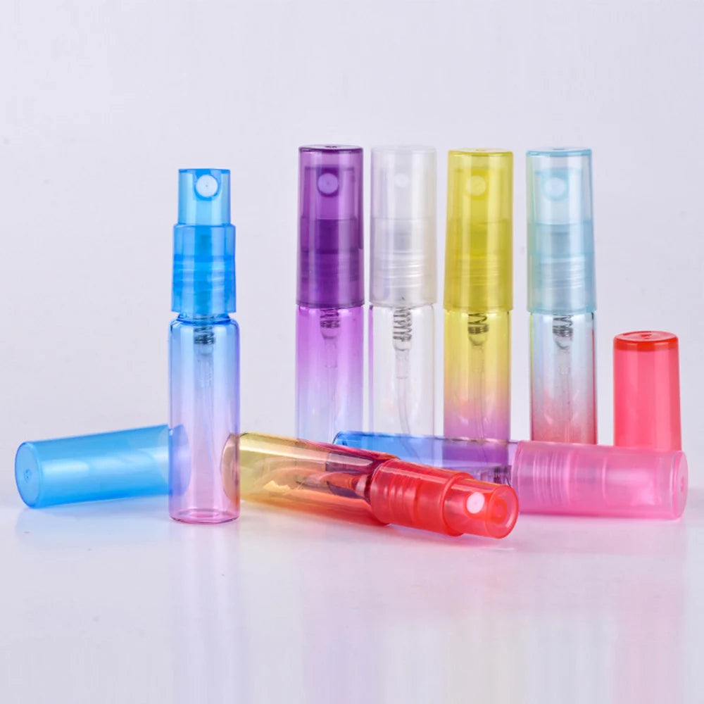 10-Pack Gradient Refillable Spray Bottles for Perfume & Makeup