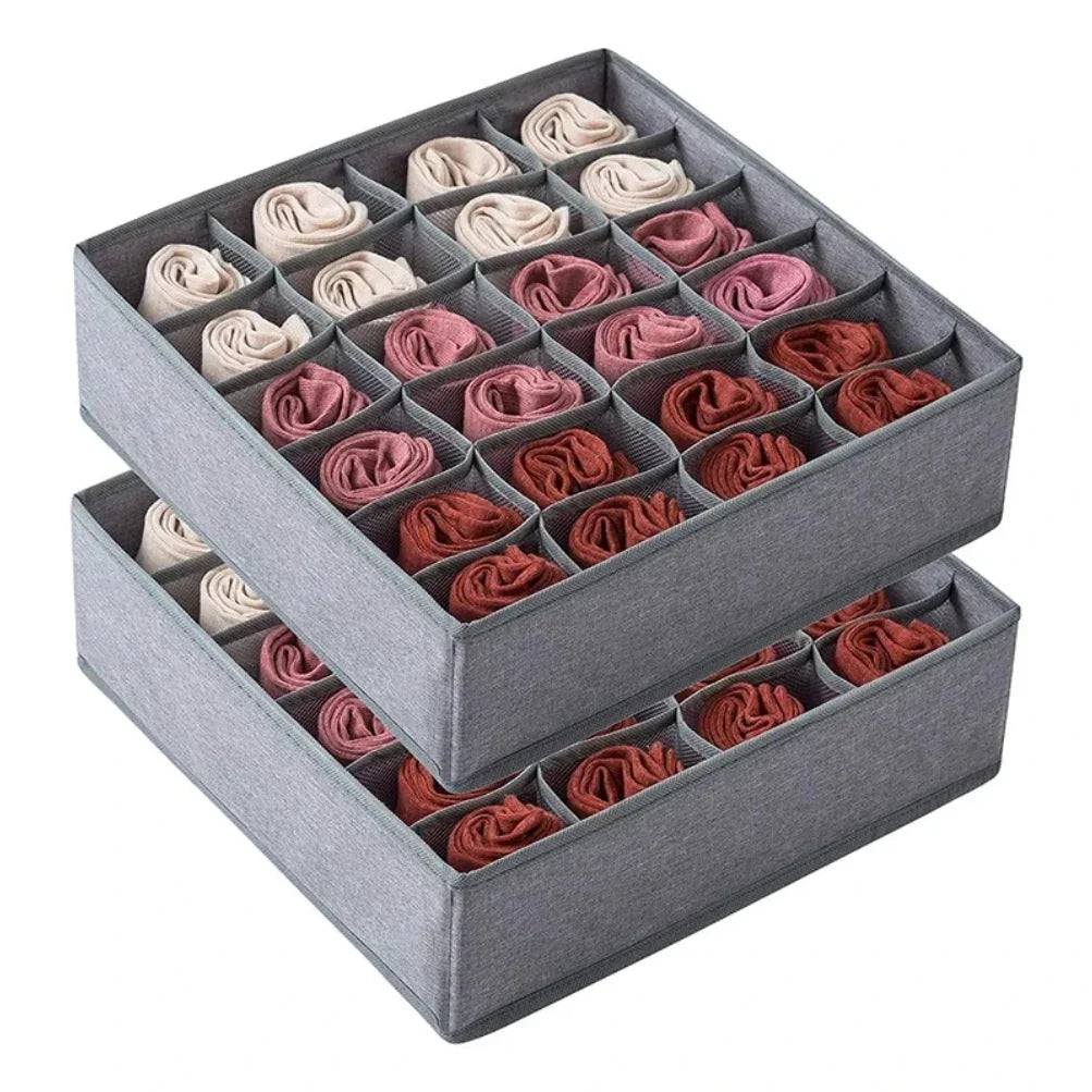 Foldable Underwear Drawer Organizer Box Set – Bra Socks Storage