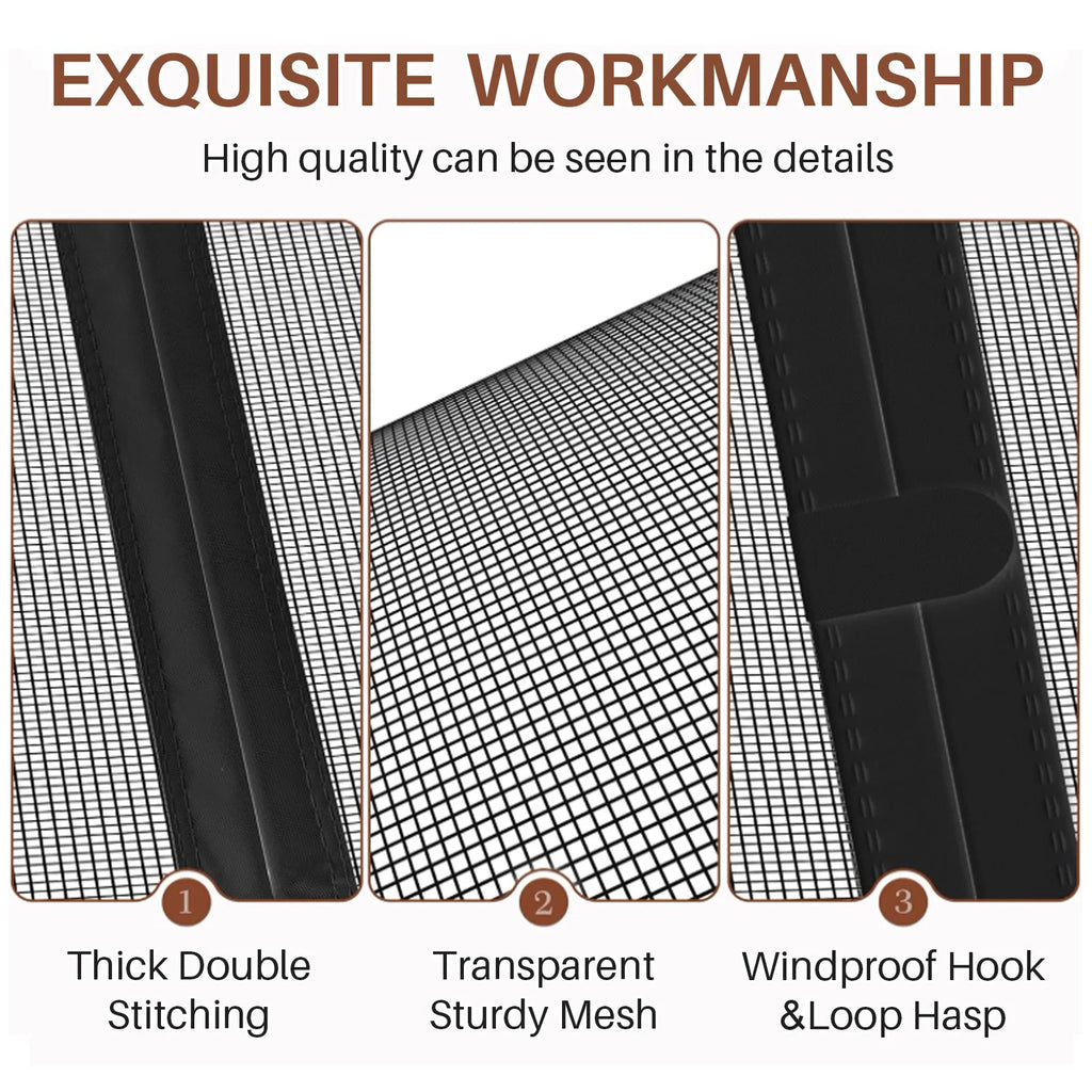 Double Door Magnetic Mesh Screen – Self-Closing Fiberglass Bug Net