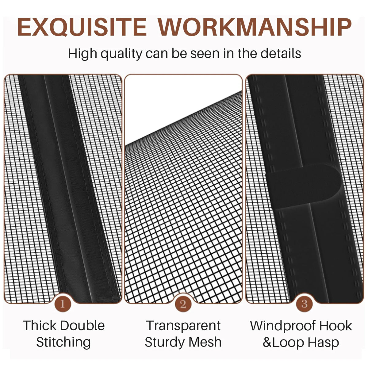 Double Door Magnetic Mesh Screen – Self-Closing Fiberglass Bug Net