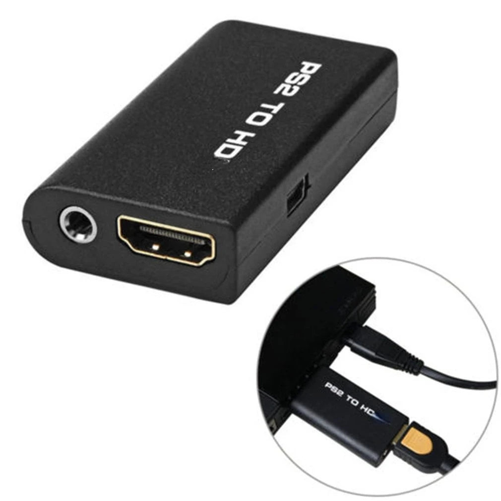 PS2 to HDMI Converter Adapter – Audio & Video, 480i/480p/576i