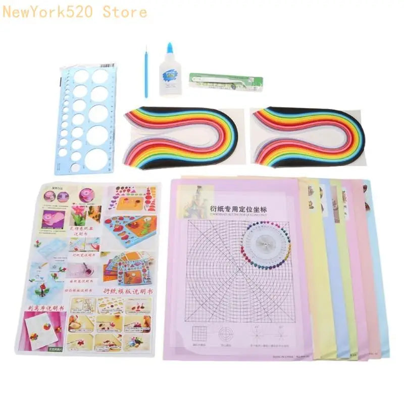 Paper Quilling Tool Set – Tweezer, Needle, Crimper & Board