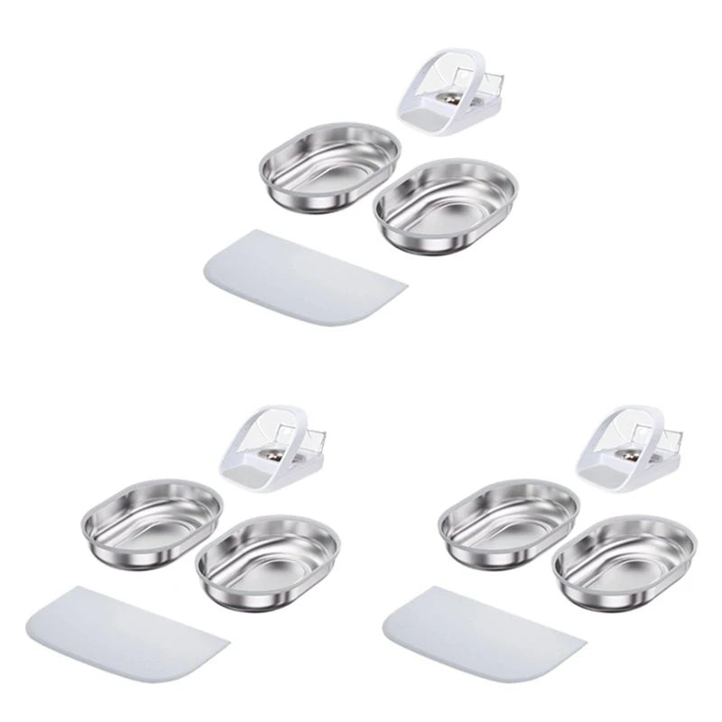 Stainless Steel RFID Cat Feeder Replacement Bowls – 6-Pack