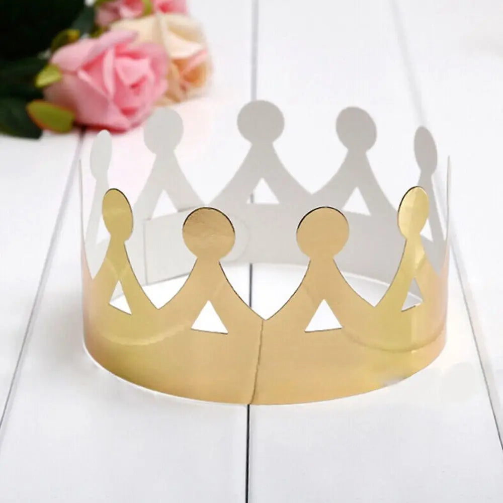 Paper Crown Party Hats Set of 10 – Birthday & Wedding Crowns