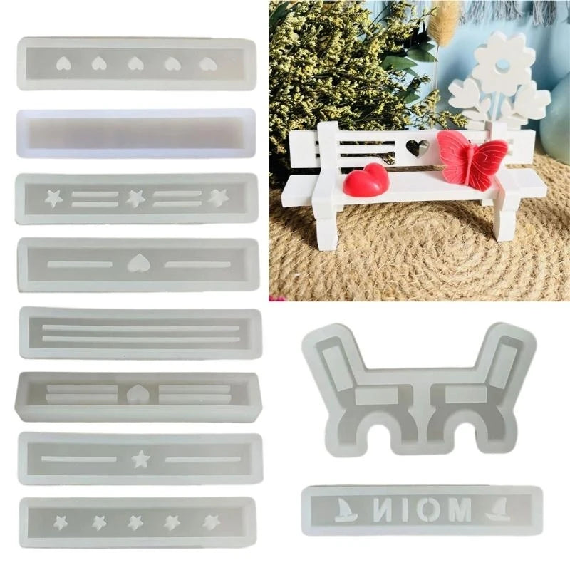 Bench & Chair Silicone Molds – Resin Plaster DIY Casting