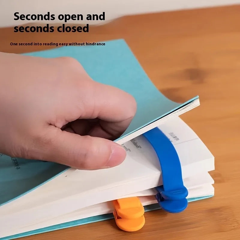 3-Pack Silicone Bookmark Pen Holders – Auto Page Marker