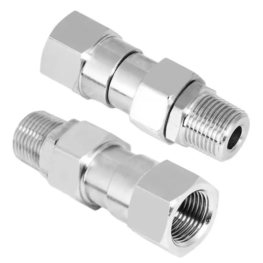 360° Stainless Steel Pressure Washer Swivel Joint 1/4 & 3/8" NPT