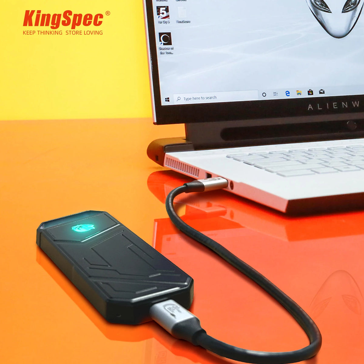 KingSpec Z5 Portable External SSD 2000MB/s USB 3.2 RGB