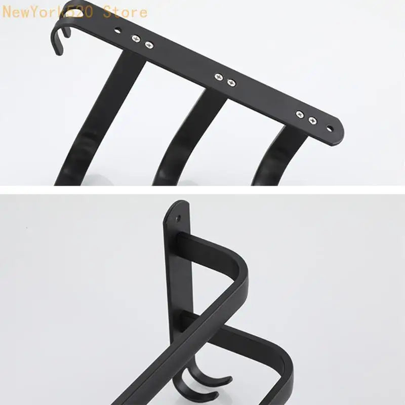 3-Layer Wall Mounted Towel Rack – Space Aluminum Bathroom Shelf