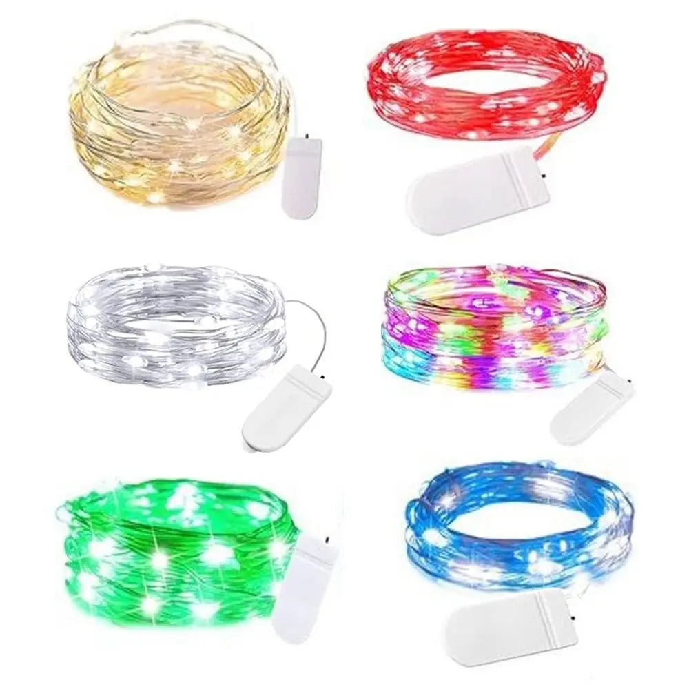 12-Pack 2M Copper Wire LED Fairy String Lights | Battery Operated