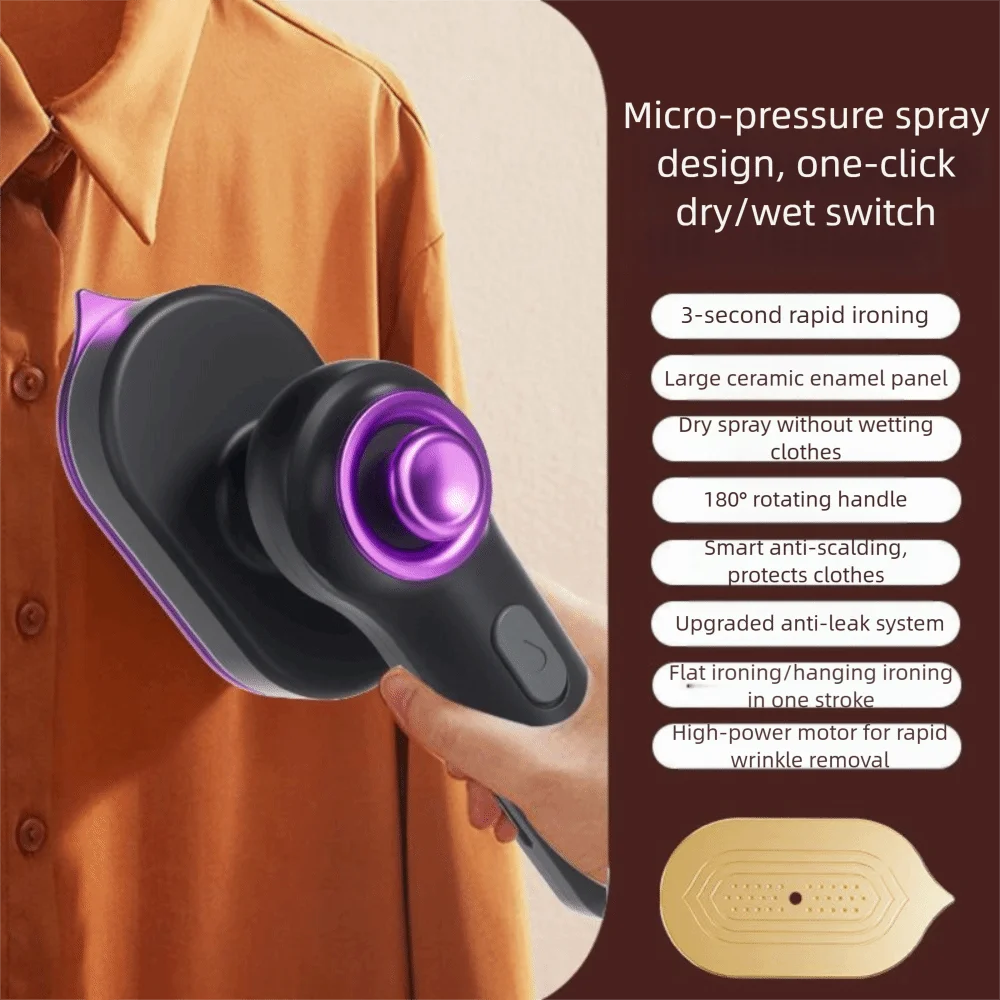 VIBE Mini Handheld Garment Steamer – 360° Rotation Anti-Scald
