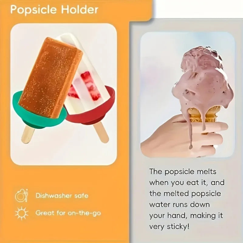 Ice Cream Cone Holder Rack with Drip Cap – Leak Proof Tray