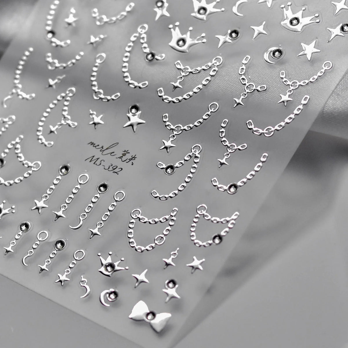 Dark Retro Cross Metal Nail Stickers – Self-Adhesive DIY Decals