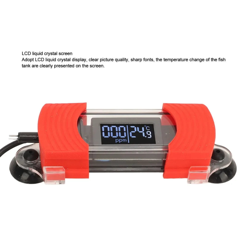 USB Aquarium Digital Thermometer – HD LCD, Waterproof Probe