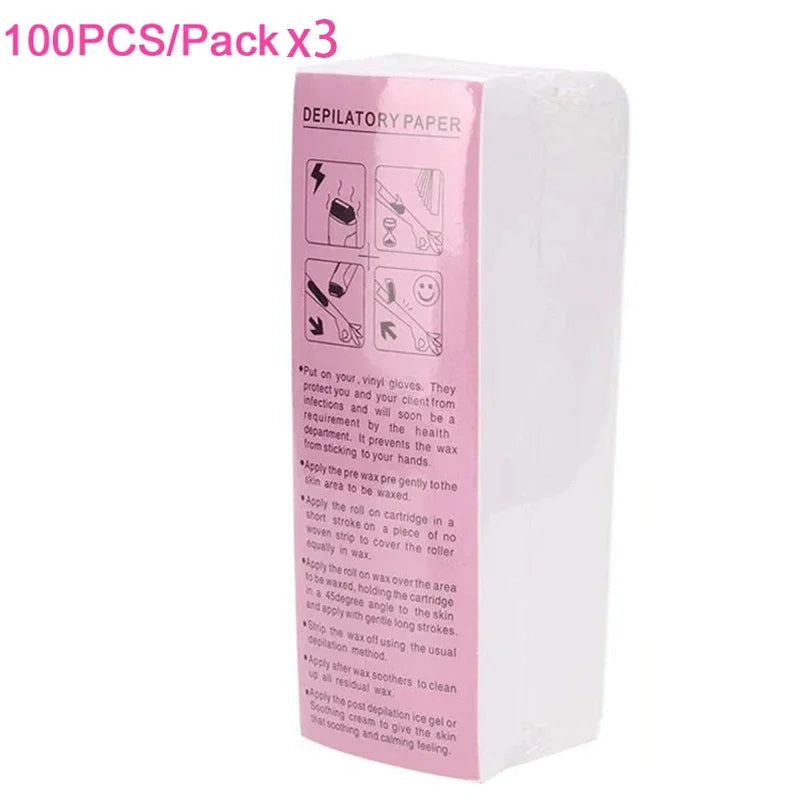 Non-Woven Waxing Strips for Hair Removal – 20/50/100 Pcs