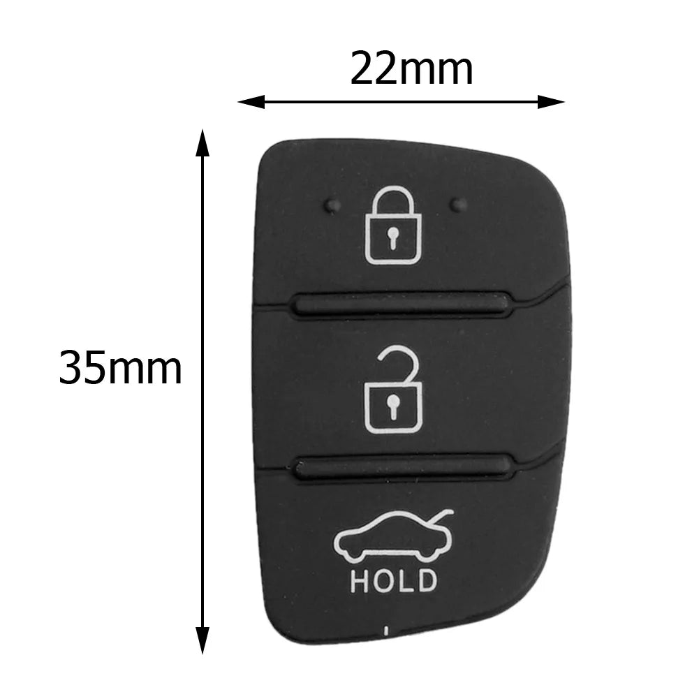 3-Button Flip Car Key Shell Silicone Pad for Kia & Hyundai