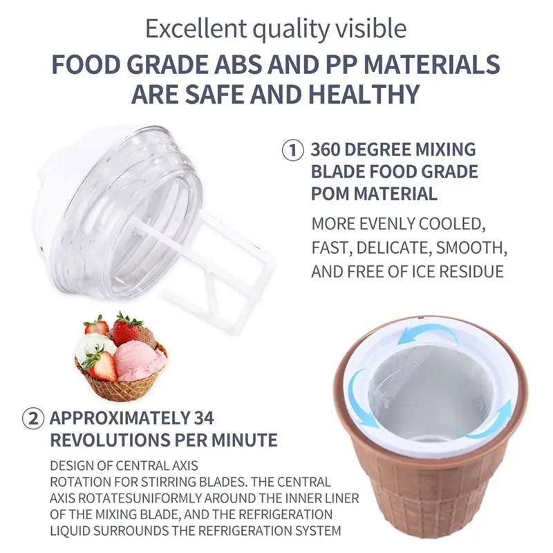 Automatic Ice Cream Maker – DIY Frozen Dessert Machine 450ml