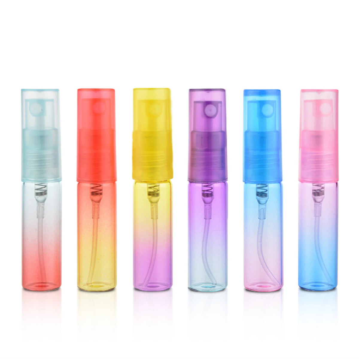 10-Pack Gradient Refillable Spray Bottles for Perfume & Makeup