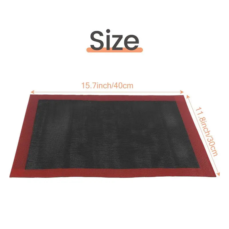 2-Pack Non-Stick Silicone Baking Mat – Perforated Mesh Oven Liner