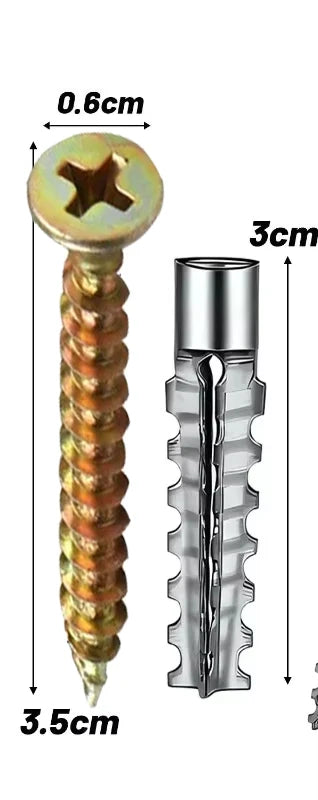 6/8mm Hollow Wall Metal Expansion Screws & Anchor Bolt Kit