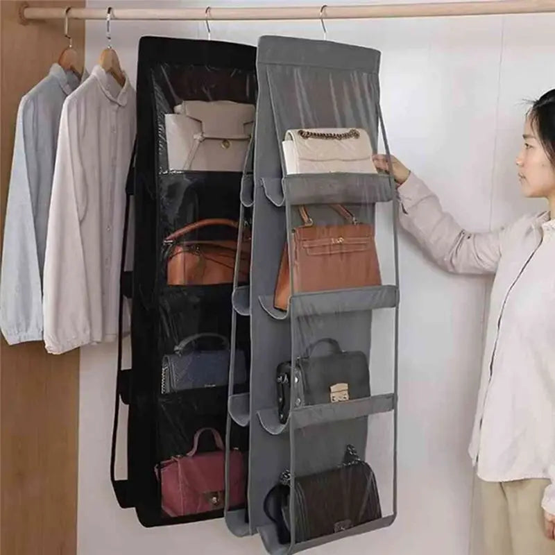 2-Pack Hanging Wardrobe Bag Organizer – Multi-Pocket Dustproof