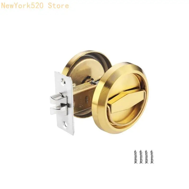 Round Recessed Sliding Door Lock Stainless Steel Pull Handle