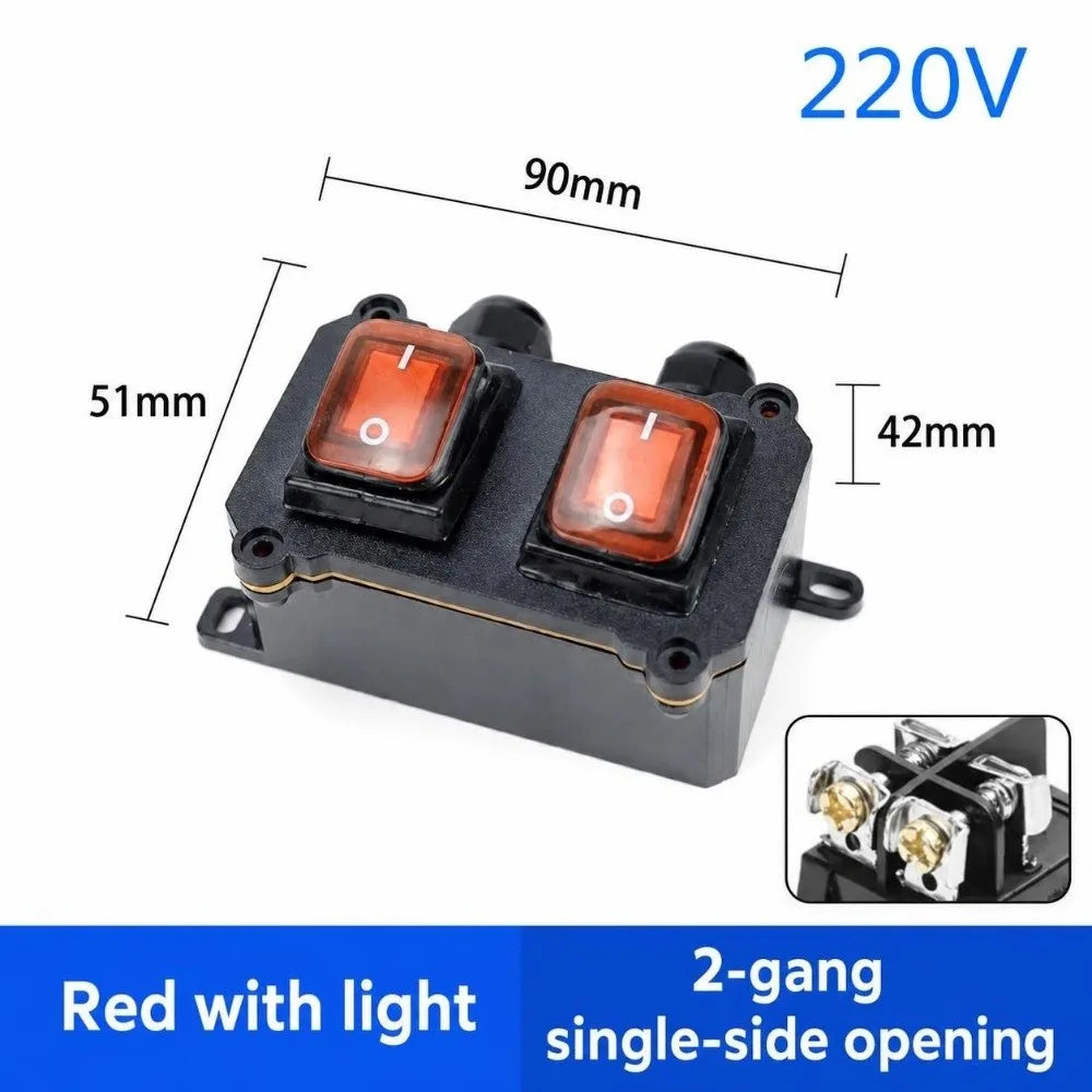 IP67 Waterproof Inline Power Switch 30A 110V–220V Heavy Duty