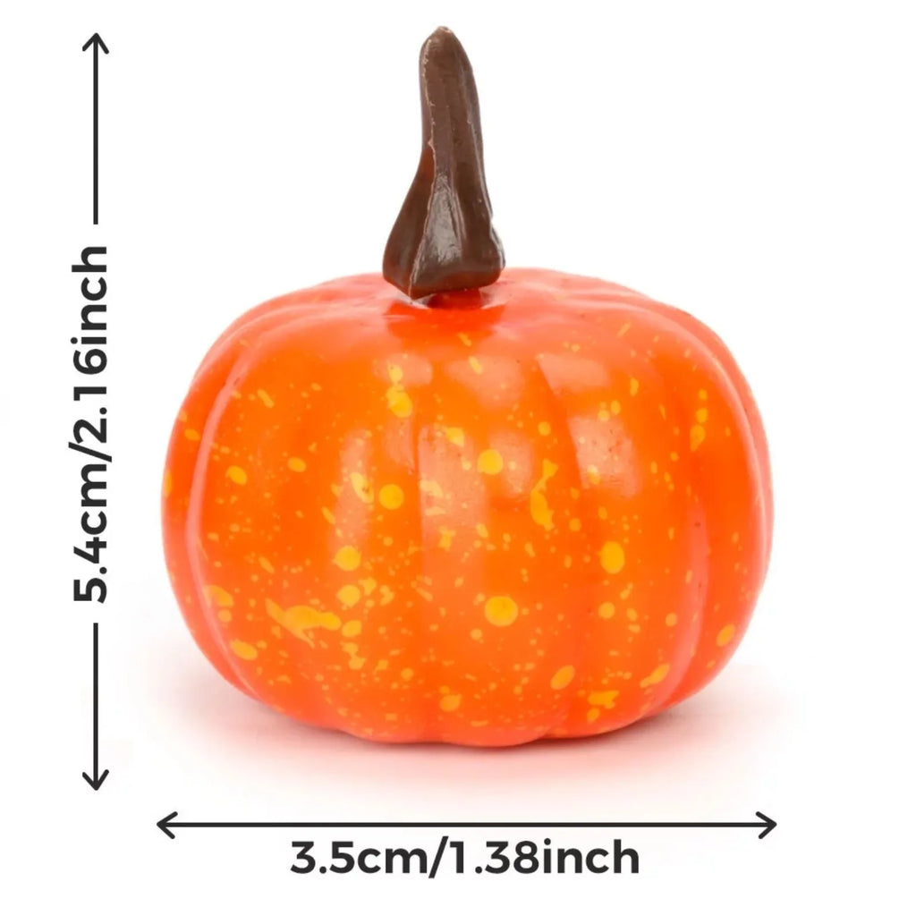 12-Pack Foam Artificial Pumpkins – Halloween Fall Harvest Décor