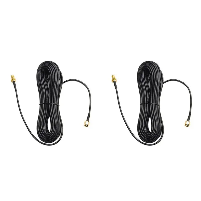 2-Pack 20M SMA Male to Female Coaxial Antenna Extension Cable