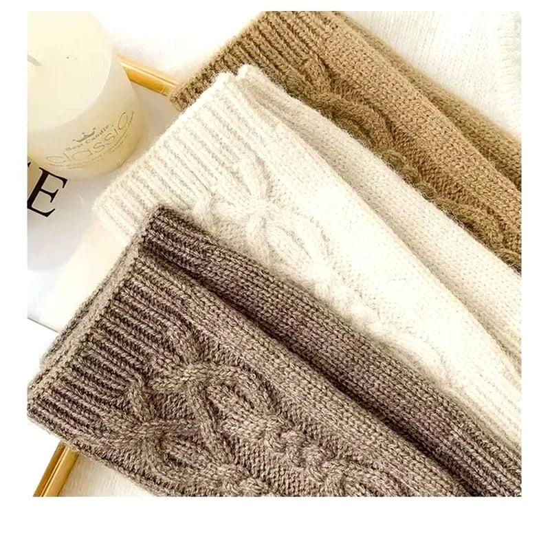 Soft Knit Half Finger Winter Gloves for Women & Men