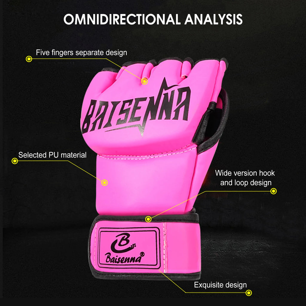 MMA Half-Finger Training Gloves – Kickboxing & Sparring