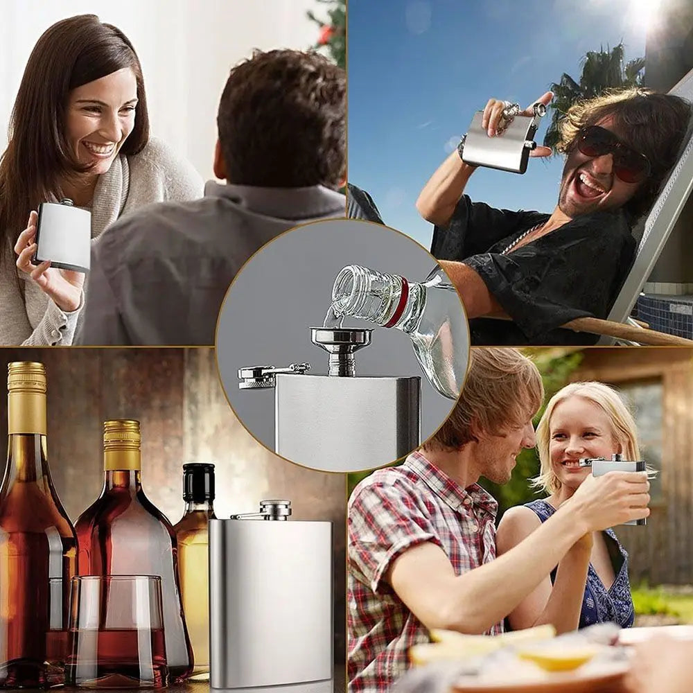 Stainless Steel Hip Flask – Leakproof Portable Liquor Flask