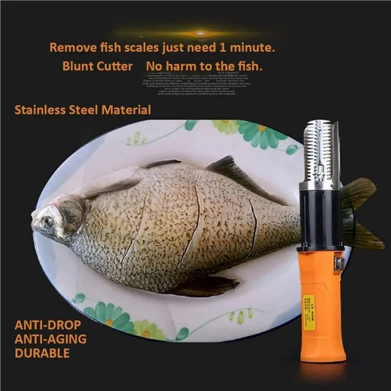 2-Pack Cordless Electric Fish Scaler Kit – 56W Rechargeable