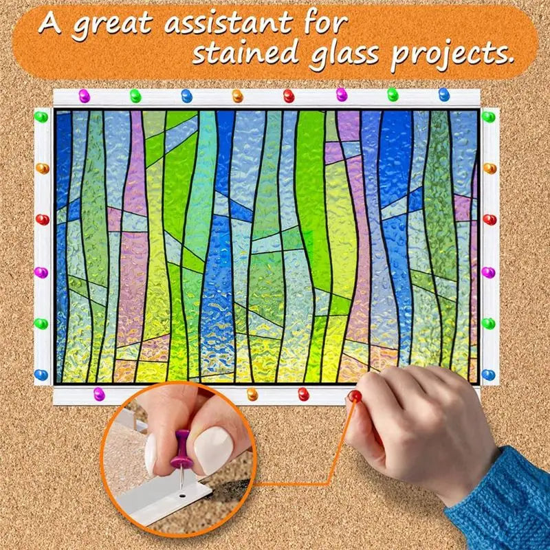 4-Pack Heat Resistant Stained Glass Work Surface 12x12"