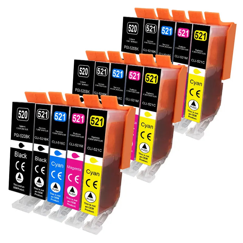 PGI-520 CLI-521 XL Compatible Ink Cartridges for Canon Pixma