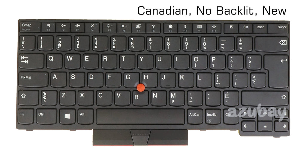 Canadian Keyboard for Lenovo ThinkPad E480 E490 L480 T490 Backlit